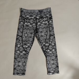ZYIA  Black and Gray Patterned Leggings